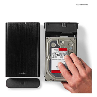 Nedis Harde schijf behuizing | Nedis | 3.5 inch (USB 3.0, S-ATA III, Aluminium, Staand) HDDE35410BK K010213117 - 5