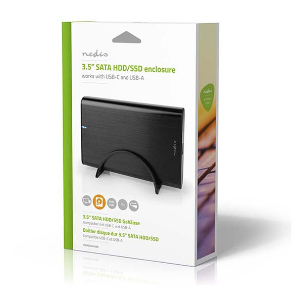 Nedis Harde schijf behuizing | Nedis | 3.5 inch (USB 3.0, SATA III, Aluminium, Staand) HDDE35410BK K010213117 - 8