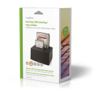 Nedis Harde schijf docking station | Nedis | 2x 2.5 en 3.5 (USB 3.0, S-ATA III, Kloonfunctie) HDDUDB3210BK K010213118 - 2