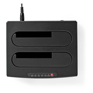 Nedis Harde schijf docking station | Nedis | 2x 2.5 en 3.5 (USB 3.0, S-ATA III, Kloonfunctie) HDDUDB3210BK K010213118 - 5