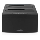 Nedis Harde schijf docking station | Nedis | 2x 2.5 en 3.5 (USB 3.0, S-ATA III, Kloonfunctie) HDDUDB3210BK K010213118 - 2