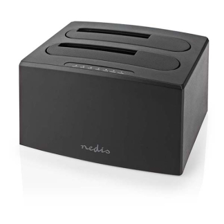 Nedis Harde schijf docking station | Nedis | 2x 2.5 en 3.5 (USB 3.0, S-ATA III, Kloonfunctie) HDDUDB3210BK K010213118 - 1