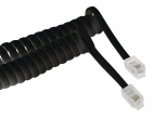 Nedis Headset RJ10 gedraaide kabel - Nedis - 2 meter (Zwart) TCGB90100BK20 TCGP90100BK20 N011007016
