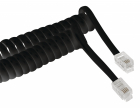Headset RJ10 gedraaide kabel - Nedis - 5 meter (Zwart)