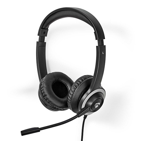 Nedis Headset on-ear | Nedis (Bedraad, USB C, USB A, 1.8 m) CHSTU310BK K170105078 - 1