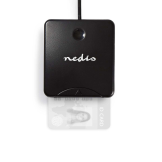 Nedis ID kaartlezer | Nedis (Smart Card, USB 2.0, Liggend) CRDRU2SM1BK K030200029 - 2