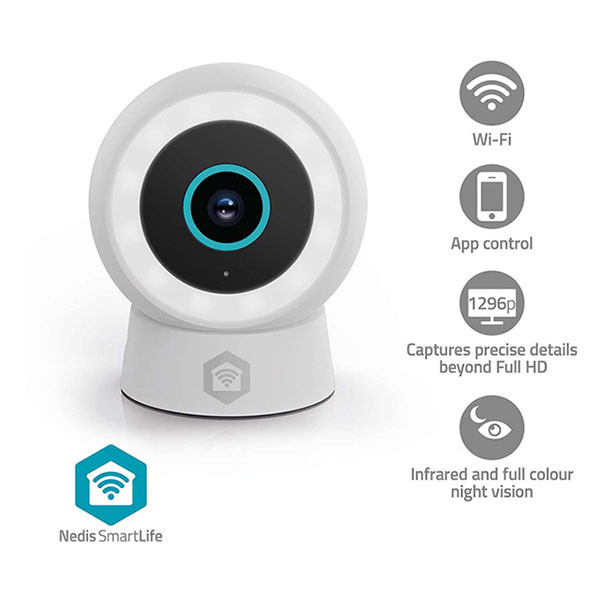Nedis IP camera | Nedis SmartLife (Full HD, 10 meter nachtzicht, Bewegingsdetectie, Gespreksfunctie, 109° Kijkhoek, USB C, Compact, Binnen/Buiten) WIFICO14CWT B010810032 - 4