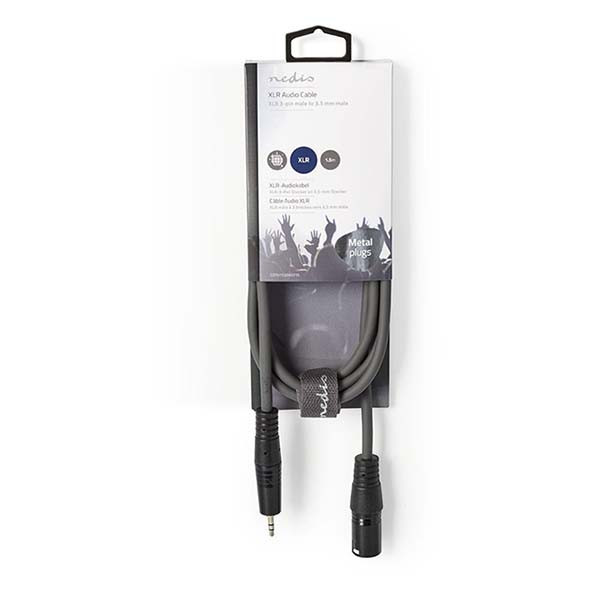 Nedis Jack 3.5 mm naar XLR kabel | V ↔ M | Nedis | 1.5 meter (Stereo, Gebalanceerd, 100% koper) COTH15300GY15 N010307032 - 3