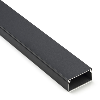 Nedis Kabelgoot muur | Nedis  | 25 mm kabel (1.1 meter, Aluminium, Zwart) CMDT5025BK110 K090300067 - 1