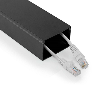 Nedis Kabelgoot muur | Nedis  | 40 mm kabel (1.1 meter, Aluminium, Zwart) CMDT6040BK110 K090300069 - 1