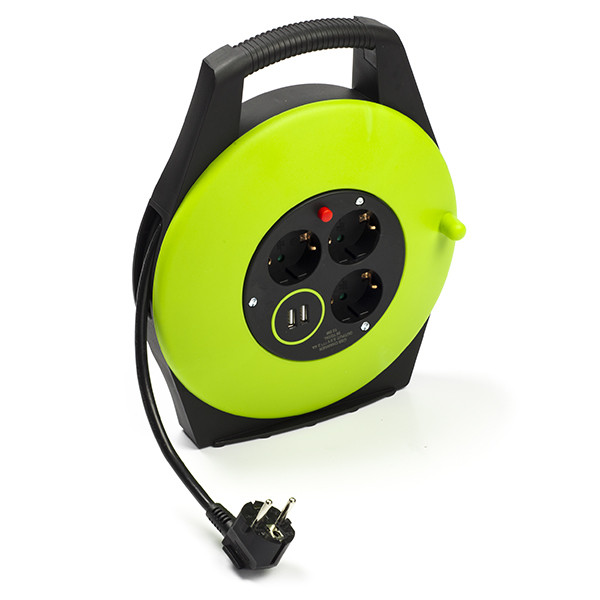 Nedis Kabelhaspel | Nedis | 10 meter (3-voudig, USB, 3x 1.5 mm²) PECCR10UFGN K150305404 - 1