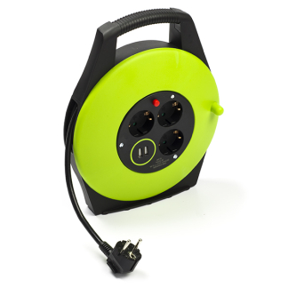 Nedis Kabelhaspel | Nedis | 10 meter (3-voudig, USB, 3x 1.5 mm²) PECCR10UFGN K150305404 - 1