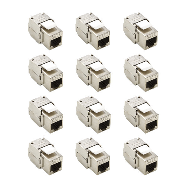 Nedis Keystone RJ45 | Cat7 S/FTP | 12 stuks (Metaal, Verguld)  W090603097 - 1