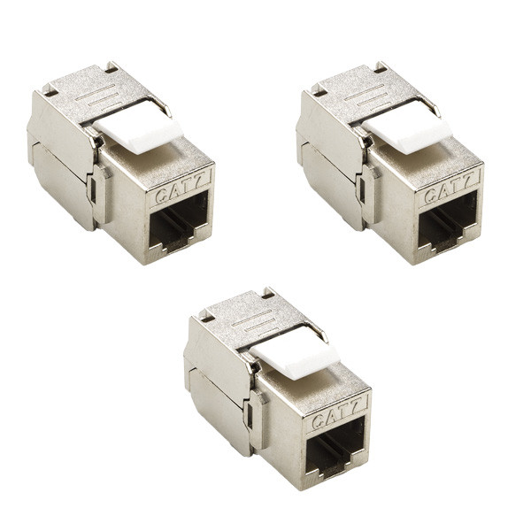 Nedis Keystone RJ45 | Cat7 S/FTP | 3 stuks (Metaal, Verguld)  V090603097 - 1