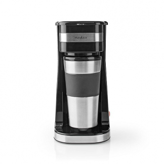 Nedis Koffiezetapparaat | Nedis (1-Kops, Dubbelwandige reisbeker, Herbruikbare filter, Zwart) KACM300FBK K170108086 - 1