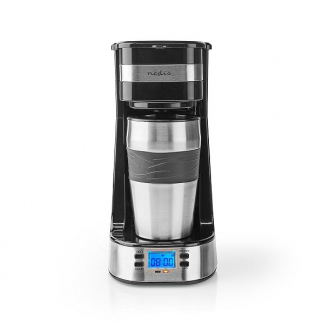 Nedis Koffiezetapparaat | Nedis (1-Kops, Timer, Dubbelwandige reisbeker, Automatische uitschakeling, Zwart) KACM310FBK K170108087 - 1