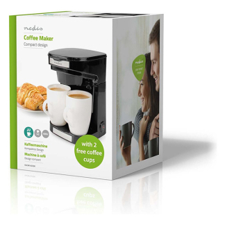 Nedis Koffiezetapparaat | Nedis (2-Kops, Herbruikbaar filter, Incl. kopjes) KACM140EBK K170108121 - 7
