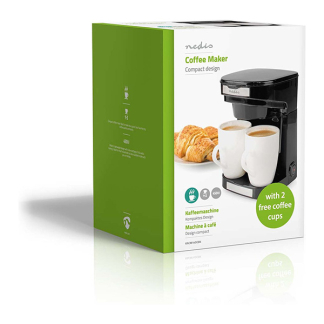 Nedis Koffiezetapparaat | Nedis (2-Kops, Herbruikbaar filter, Incl. kopjes) KACM140EBK K170108121 - 8