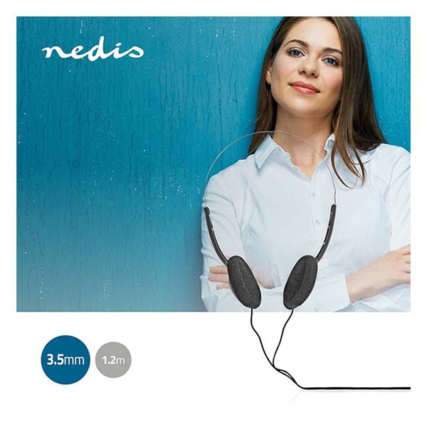 Nedis Koptelefoon | Nedis (Bedraad, 1.2 m, Jack 3.5 mm) HPWD1101BK K170105043 - 7