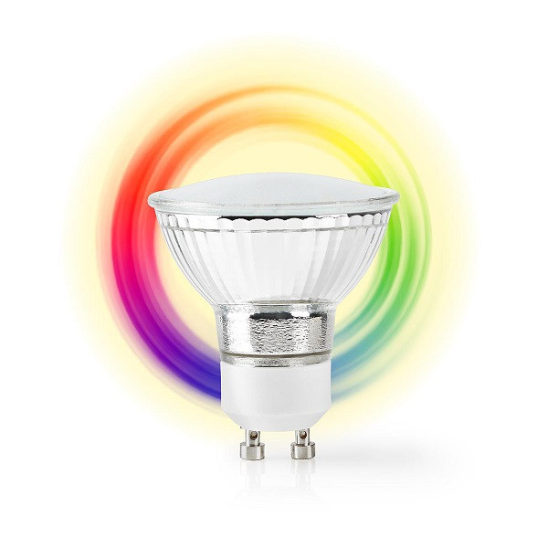 led wifi lamp gu10 nedis smartlife spot 5w 330lm 2700k full colour dimbaar nedis kabelshop nl