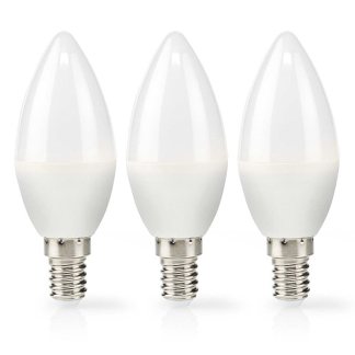 Nedis LED lamp E14 | Kaars | Nedis | 3 stuks (2.8W, 250lm, 2700K) LBE14C351P3 K170203710 - 