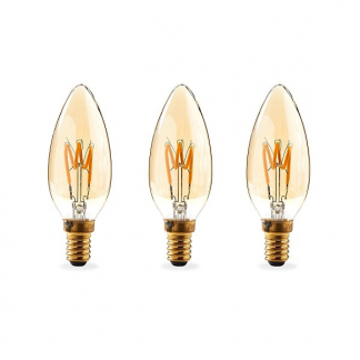 Nedis LED lamp E14 | Kaars | Nedis (3W, 100lm, 2700K, Dimbaar, 3 stuks) LEDBTFE14CAN3P K150204114 - 