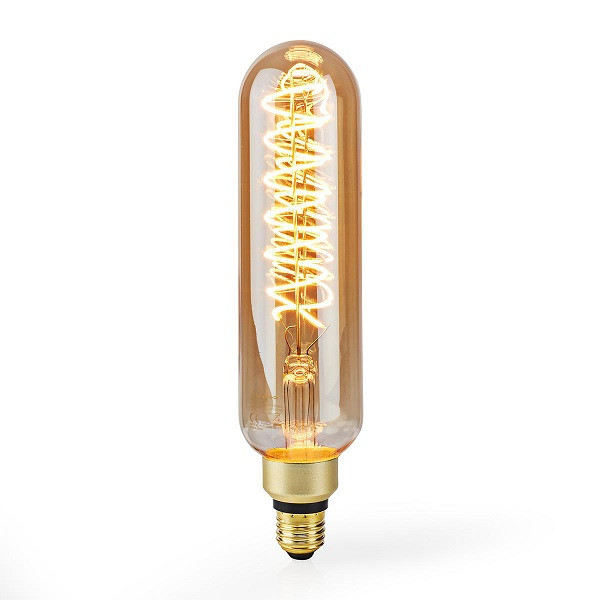 Permanent Mok Reizen LED lamp E27 | Buis | Nedis (9W, 600lm, 2000K, Dimbaar, Goud) Nedis  Kabelshop.nl