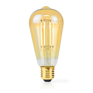 Nedis LED lamp E27 | Edison | Nedis (4.9W, 470lm, 2100K, Dimbaar) LBDE27ST64GD1 K170203708 - 