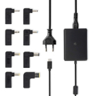 Nedis Laptop adapter | Nedis | 100W (Eurostekker, USB C met 8 extra power tips, GaN, Power Delivery) NBAU100110BK K020610053 - 4