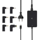 Nedis Laptop adapter | Nedis | 45W (Eurostekker, USB C met 6 extra power tips, GaN, Power Delivery) NBAU65110BK K010214349 - 2