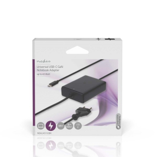 Nedis Laptop oplader | Nedis | 45W (USB C, GaN, Power Delivery) NBAU45110BK K010214348 - 4
