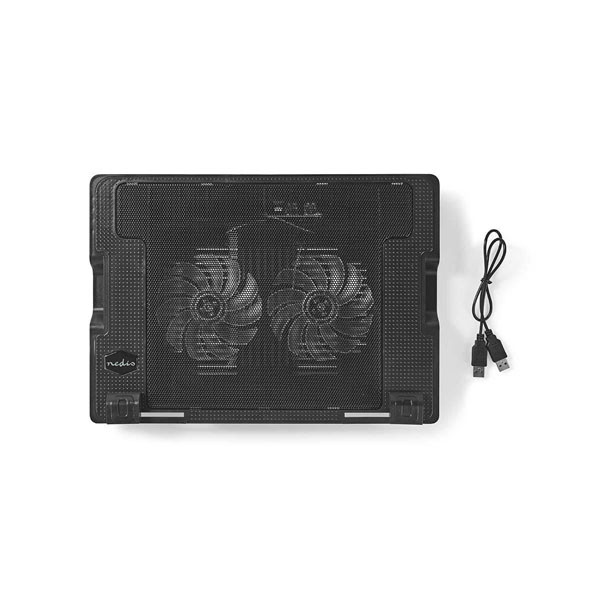 Nedis Laptopstandaard | Nedis | Tot 18 inch (Koelfunctie, Verstelbaar, USB hub) NBCR200BK K101501113 - 7