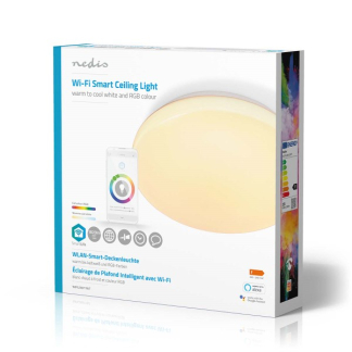 Nedis Led Wifi plafondlamp | Nedis SmartLife (RGBW, 18W, 1820lm, 3000-6500K, Dimbaar, Ø 26 cm) WIFILAW11WT K170203775 - 2