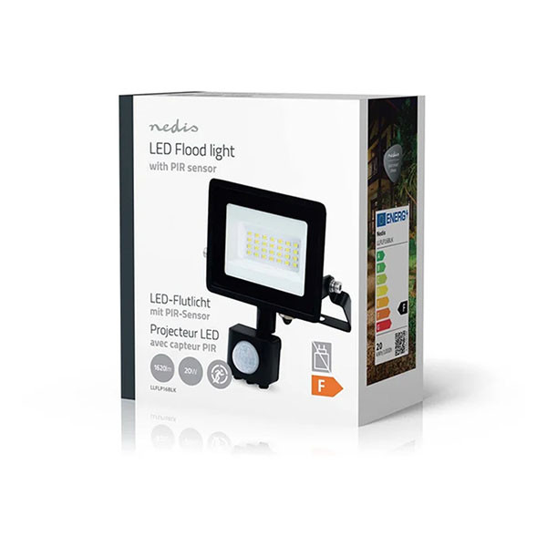 Nedis Led bouwlamp | Nedis (20W, 1620lm, 4000 K, IP44) LLFLP16BLK K150305350 - 6
