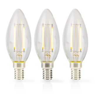 Nedis Led lamp E14 | Kaars | Nedis | 3 stuks (2W, 250lm, 2700K) LBFE14C351P3 K170203730 - 2