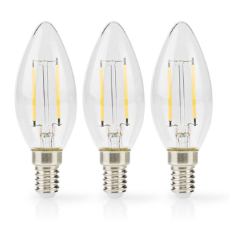 Nedis Led lamp E14 | Kaars | Nedis | 3 stuks (2W, 250lm, 2700K) LBFE14C351P3 K170203730 - 3