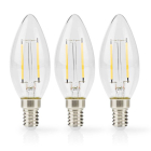 Nedis Led lamp E14 | Kaars | Nedis | 3 stuks (2W, 250lm, 2700K) LBFE14C351P3 K170203730 - 3