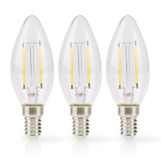 Nedis Led lamp E14 | Kaars | Nedis | 3 stuks (4.5W, 470lm, 2700K, Dimbaar) LBFE14C352P3 K170203732 - 2