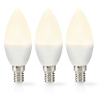 Nedis Led lamp E14 | Kaars | Nedis | 3 stuks (4.9W, 470lm, 2700K) LBE14C352P3 K170203711 - 2