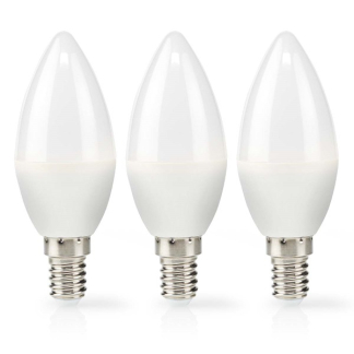 Nedis Led lamp E14 | Kaars | Nedis | 3 stuks (4.9W, 470lm, 2700K) LBE14C352P3 K170203711 - 3