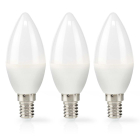 Nedis Led lamp E14 | Kaars | Nedis | 3 stuks (4.9W, 470lm, 2700K) LBE14C352P3 K170203711 - 3