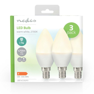 Nedis Led lamp E14 | Kaars | Nedis | 3 stuks (4.9W, 470lm, 2700K) LBE14C352P3 K170203711 - 4