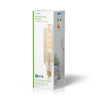 Nedis Led lamp E27 | Buis | Nedis (9W, 600lm, 2000K, Dimbaar, Goud) LBSDE27T65GD K150204378 - 3