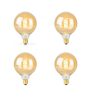 Led lamp E27 | Globe | Nedis | 4 stuks (3.8W, 250lm, 2100K, Dimbaar)