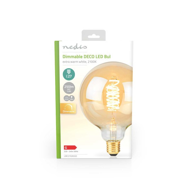 Nedis Led lamp E27 | Globe | Nedis | 4 stuks (3.8W, 250lm, 2100K, Dimbaar)  V170203727 - 3