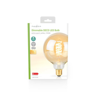Nedis Led lamp E27 | Globe | Nedis (3.8W, 250lm, 2100K, Dimbaar) LBDE27G125GD K170203707 - 3