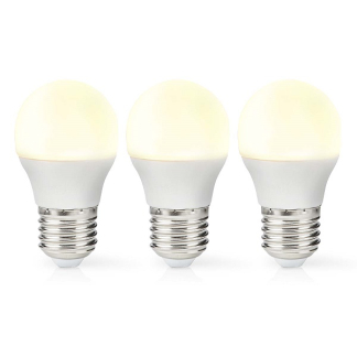 Nedis Led lamp E27 | Kogel | Nedis | 3 stuks (4.9W, 470lm, 2700K) LBE27G452P3 K170203726 - 1
