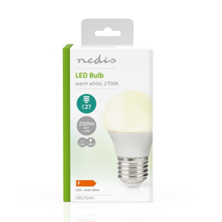 Nedis Led lamp E27 | Kogel | Nedis (2.8W, 250lm, 2700K) LBE27G451 K170203724 - 3