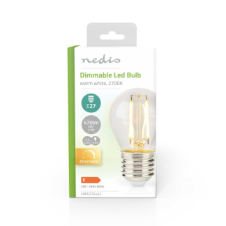 Nedis Led lamp E27 | Kogel | Nedis (4.5W, 470lm, 2700K, Dimbaar) LBFE27G452 K170203744 - 3