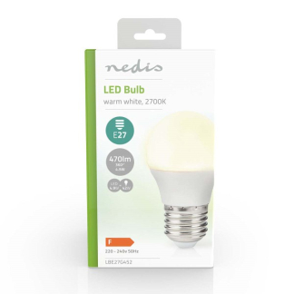 Nedis Led lamp E27 | Kogel | Nedis (4.9W, 470lm, 2700K) LBE27G452 K170203725 - 3